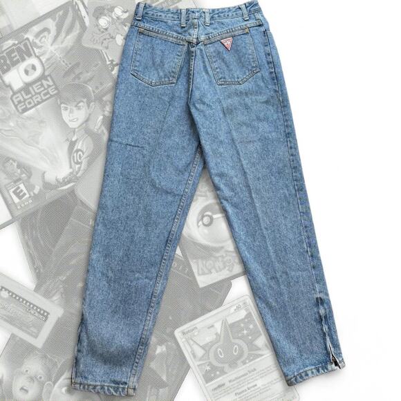 90’s George Marciano Guess Jeans Acid Wash High Waist Retro Fit Denim Jeans - Picture 2 of 7